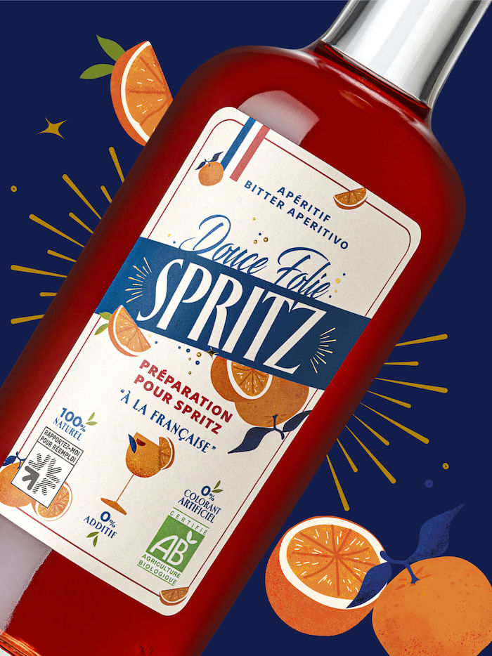 Bitter aperitivo Douce Folie Spritz de Distiloire